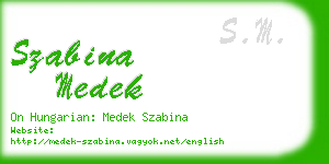 szabina medek business card